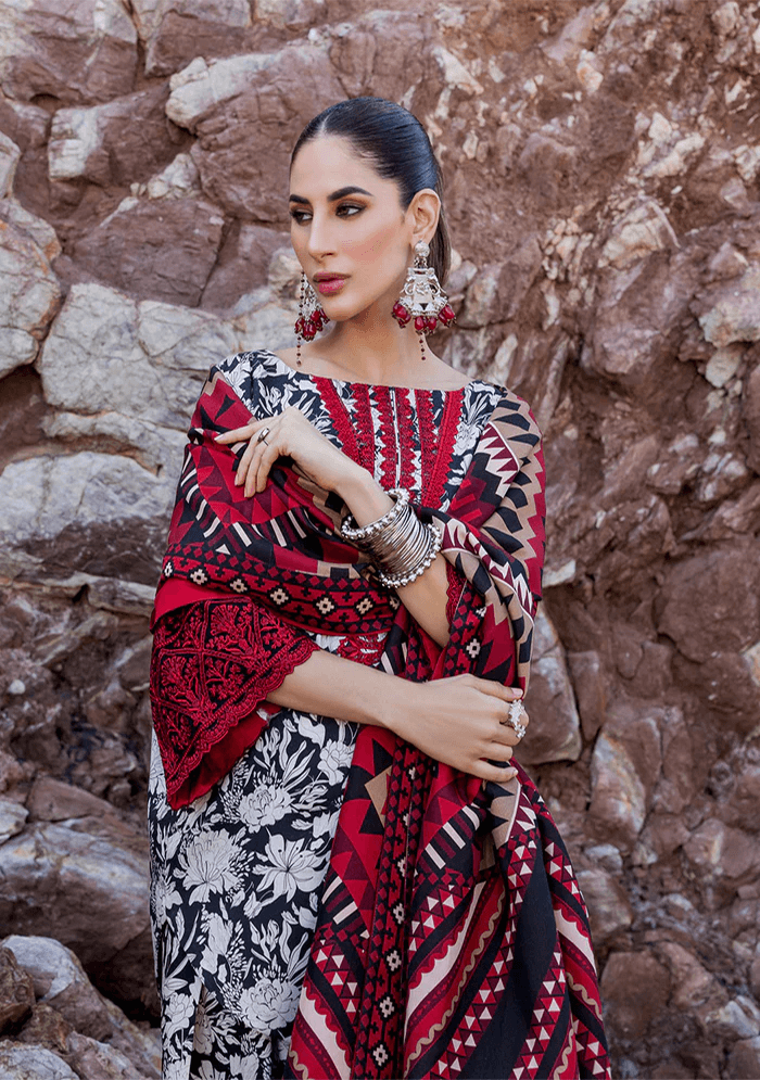 3 pc khaddar unstitched suit by motif