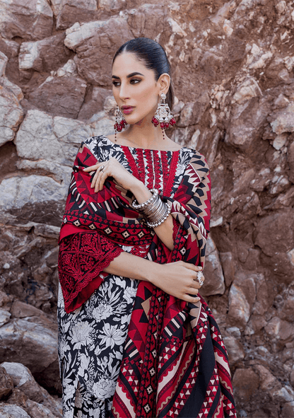3 pc khaddar unstitched suit by motif