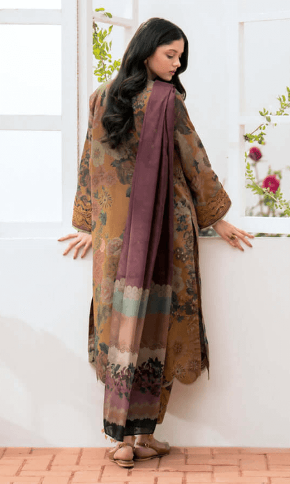 3 pc khaddar unstitched suit by motif