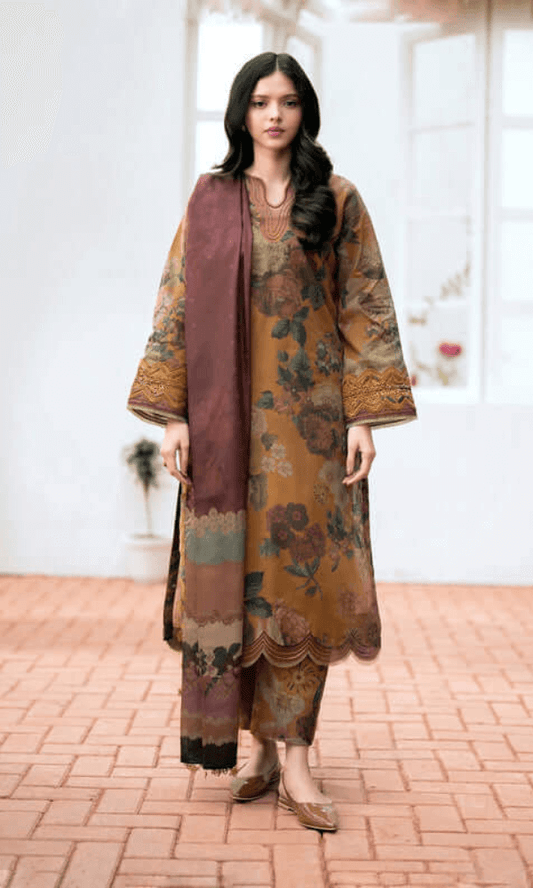 3 pc khaddar unstitched suit by motif