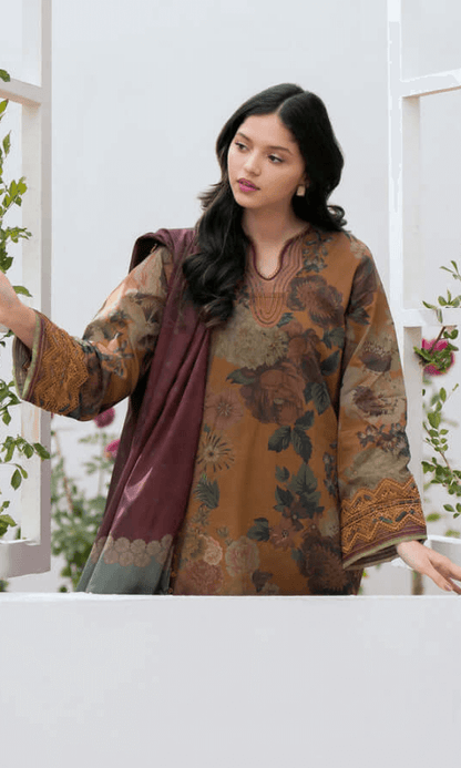 3 pc khaddar unstitched suit by motif