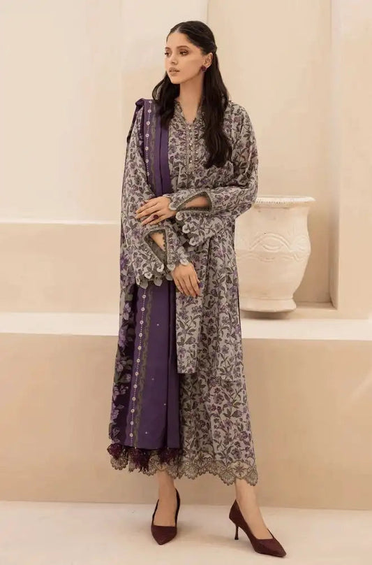 3 pc khaddar unstitched suit by motif