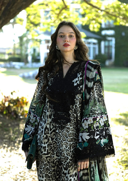 Unstitched 3 Piece Digital Printed Lawn Suit with Printed Lawn Dupatta