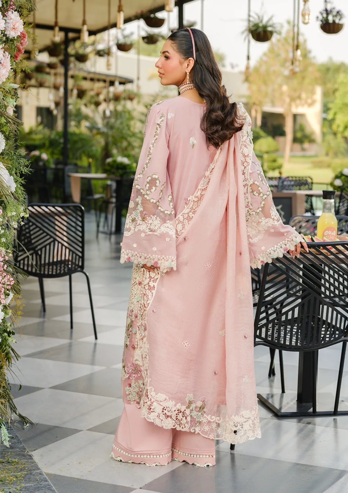 Unstitched 3 Piece Fully Embroidered Lawn Dress With Embroidered Cotton Net Dupatta