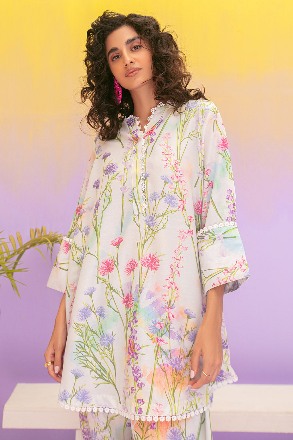 Unstitched 2 Piece Digital Printed Lawn Suit