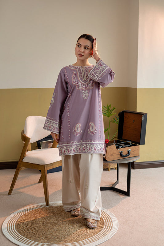 Unstitched 2 Piece Fully Embroidered Lawn Suit