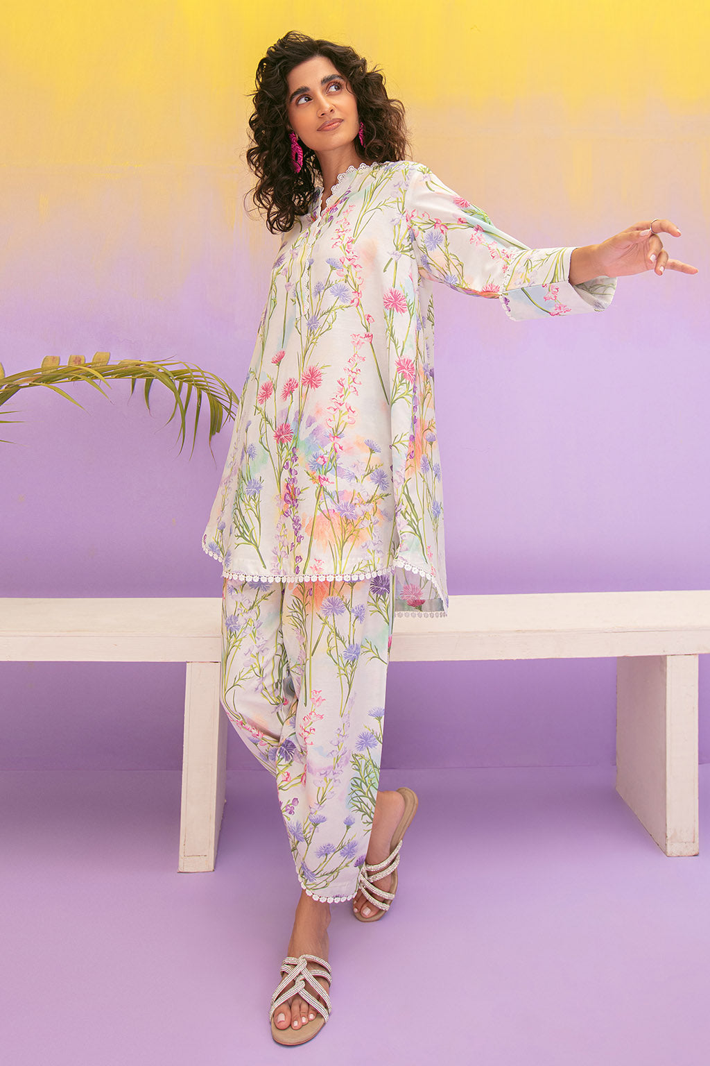 Unstitched 2 Piece Digital Printed Lawn Suit