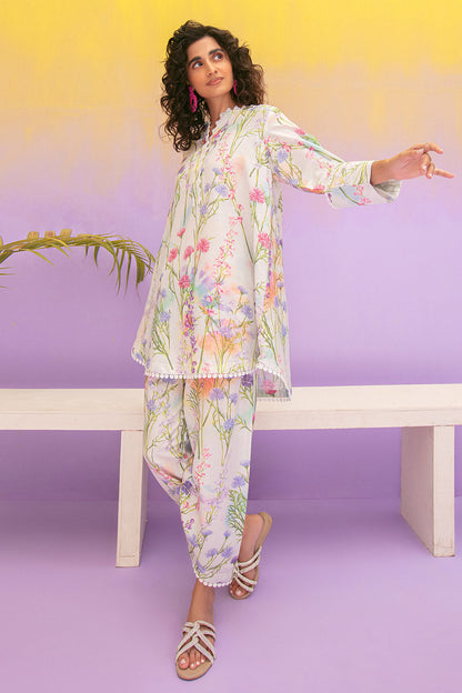 Unstitched 2 Piece Digital Printed Lawn Suit