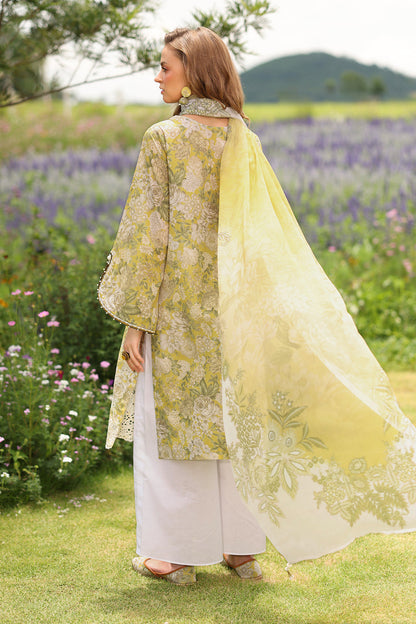 Unstitched 3 Piece Digital Printed Lawn Suit with Printed Lawn Dupatta