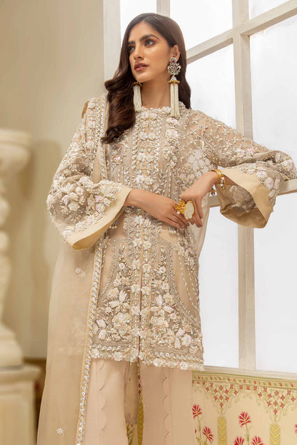 Unstitched 3 Piece Fully Embroidered Organza Dress With Embroidered Dupatta