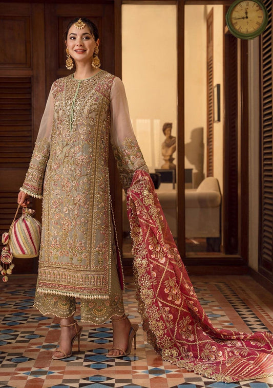 Formal Dress Unstitched 3 Piece Heavy Embroidered With Embroidered Dupatta