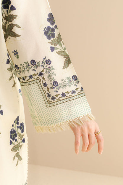 Unstitched 3 Piece Digital Printed Lawn Suit with Printed Polly Lawn Dupatta