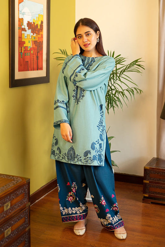 Unstitched 2 Piece Embroidered Lawn Fabric