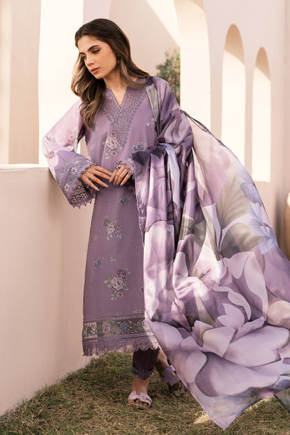 Unstitched 3 Piece Digital Printed Lawn Suit with Printed Lawn Dupatta