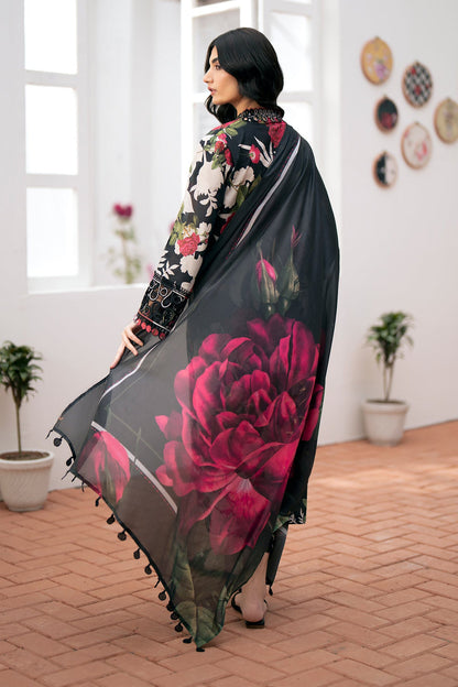 Unstitched 3 Piece Digital Printed Khaddar Suit With Printed Khaddar Dupatta