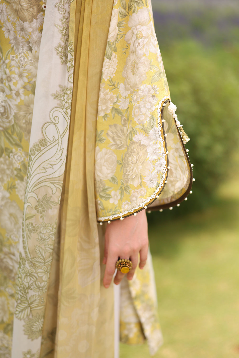 Unstitched 3 Piece Digital Printed Lawn Suit with Printed Lawn Dupatta