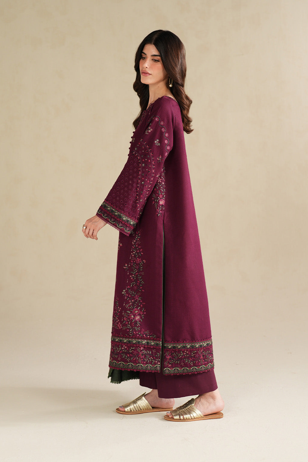Unstitched 3 Piece Fully Embroidered Lawn Suit With Embroidered Lawn Dupatta