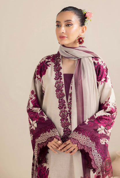 Unstitched 3 Piece Digital Printed Khaddar Suit with Printed Khaddar Dupatta