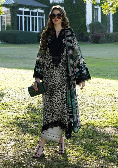Unstitched 3 Piece Digital Printed Lawn Suit with Printed Lawn Dupatta