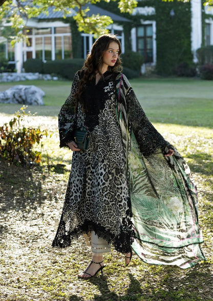 Unstitched 3 Piece Digital Printed Lawn Suit with Printed Lawn Dupatta