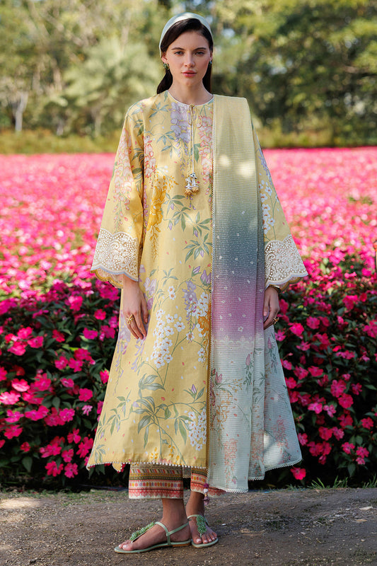 Unstitched 3 Piece Digital Printed Lawn Suit with Printed Lawn Dupatta
