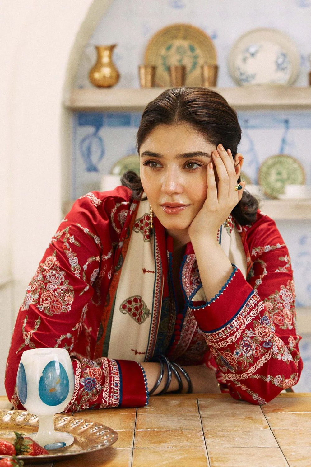3 PC unstitched embroidered suit